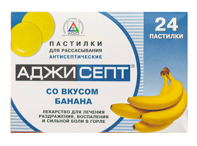 ADJISEPT pastilkalar so vkusom banana N24