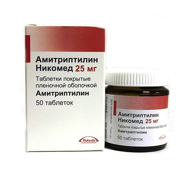 AMITRIPTILIN NIKOMED tabletkalari 0,025g N50