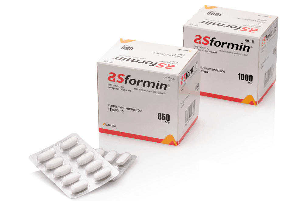 ASFORMIN tabletkalari 1000mg N100