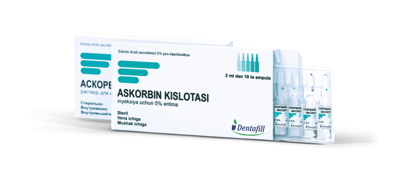ASKORBINOVAYA KISLOTA inyeksiya uchun eritma 1ml 5% N5