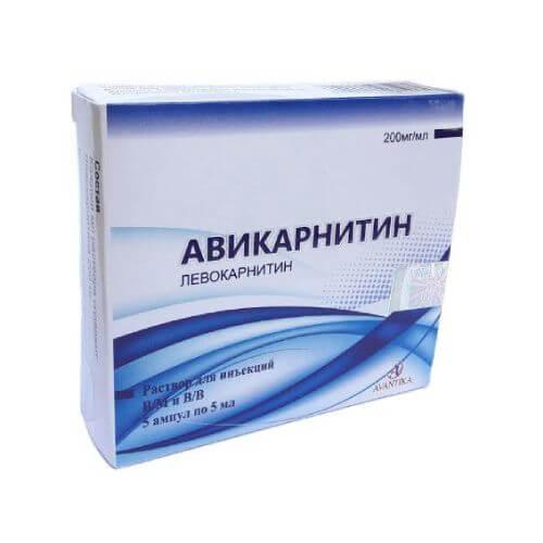 AVIKARNITIN inyeksiya uchun eritma 5ml 200mg/ml N5