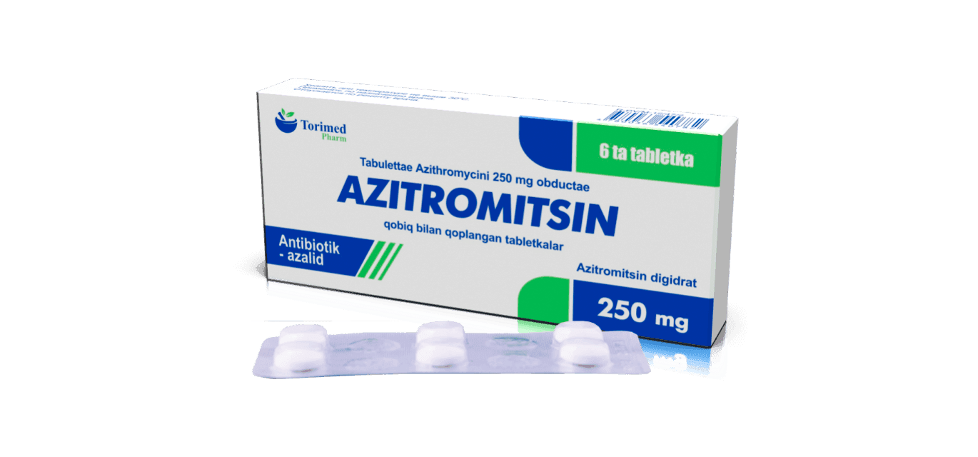 AZITROMISIN tabletkalari 250mg N6