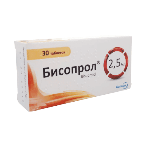 BISOPROL tabletkalari 2,5mg N30