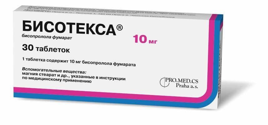 BISOTEKSA tabletkalari 10mg N30