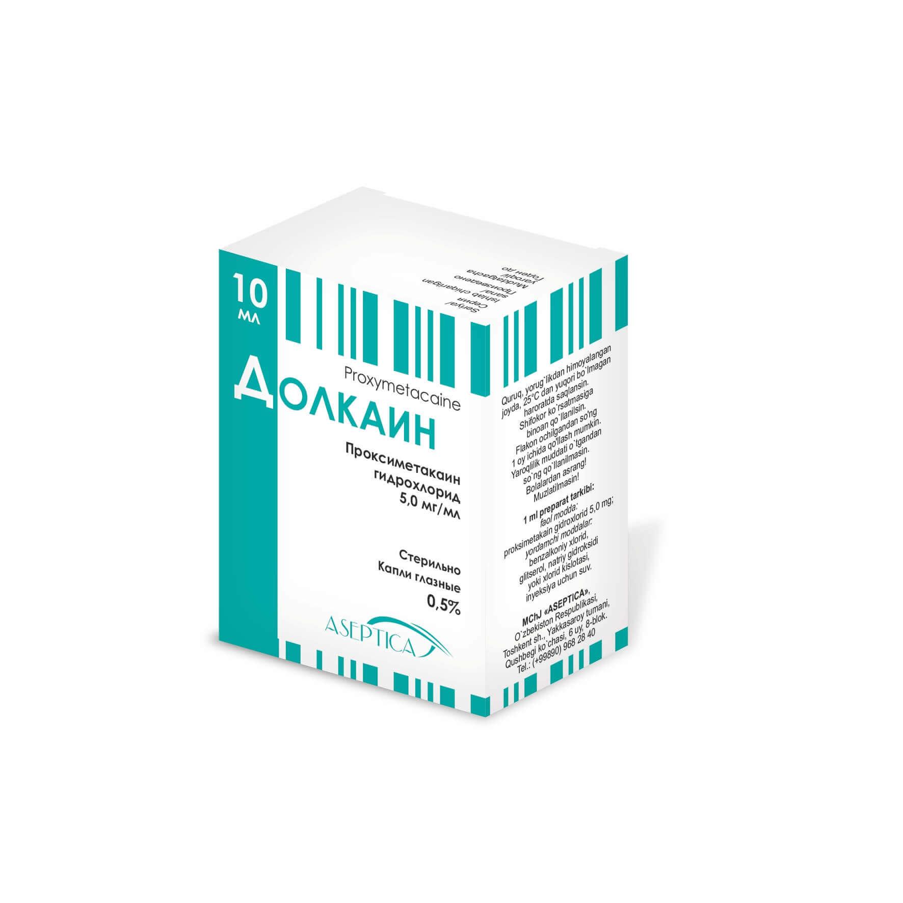 DOLKAIN ko'z tomchilari 10ml 0,5%