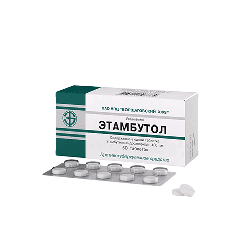 ETAMBUTOL tabletkalari 400mg N50