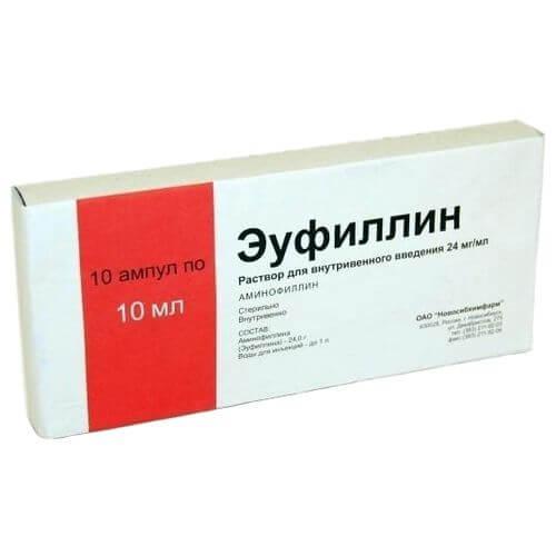 EUFILLIN inyeksiya uchun eritma 5ml 24mg/ml N10