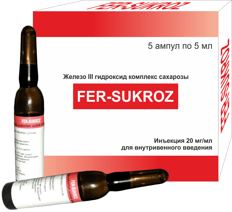 FER SUKROZ inyeksiya uchun eritma 5ml 20mg/ml N5