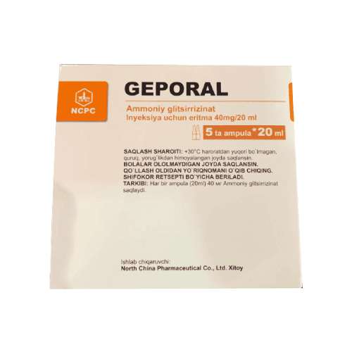 GEPORAL inyeksiya uchun eritma 20ml 40mg/20ml N5