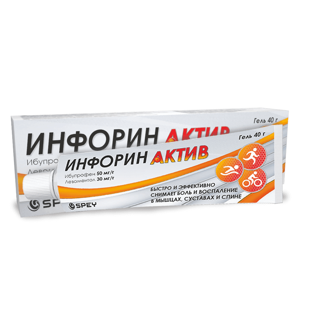 INFORIN AKTIV gel 40g 50mg/g+30mg/g