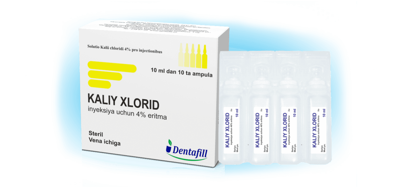 KALIYA XLORID inyeksiya uchun eritma 5ml 4% N5