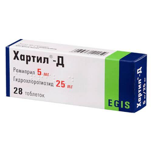 XARTIL D tabletkalari 2,5mg/12,5mg N28