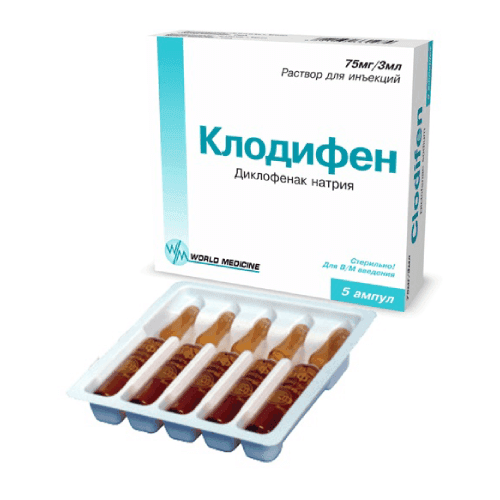 КЛОДИФЕН раствор для инъекций 3 мл 75мг/3 мл N5 от Mefar Ilac Sanayi A.S.