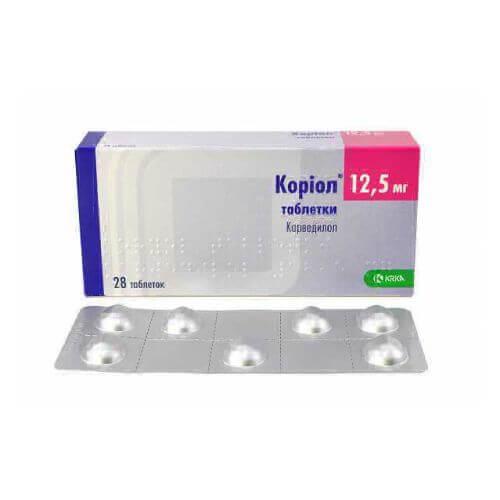 KORIOL tabletkalari 6,25mg N20