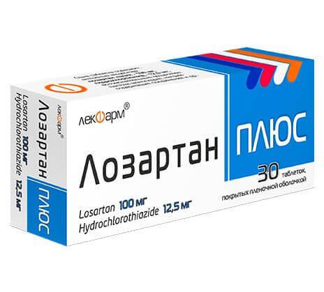 LOZARTAN PLYUS tabletkalari 100mg/12,5mg N30