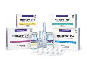 МЕГАСЕФ 250 порошок 2 мл