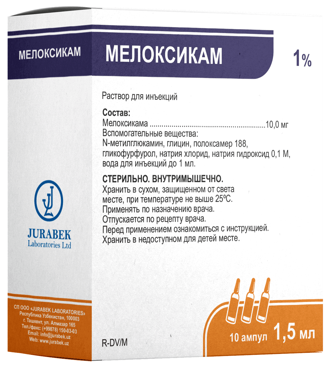 MELOKSIKAM inyeksiya uchun eritma 1,5ml 1% N5