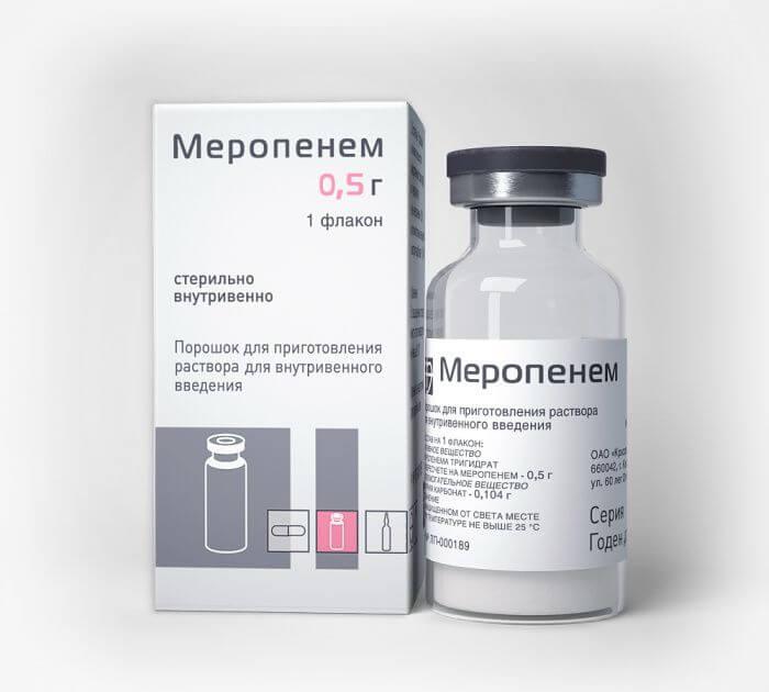 МЕРОПЕНЕМ 0,5 порошок N1 от Красфарма