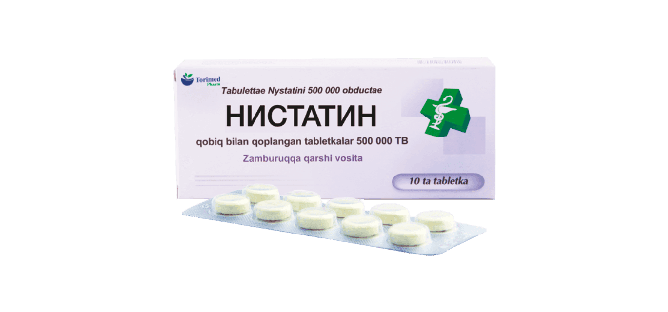 NISTATIN tabletkalari 500000ed N10