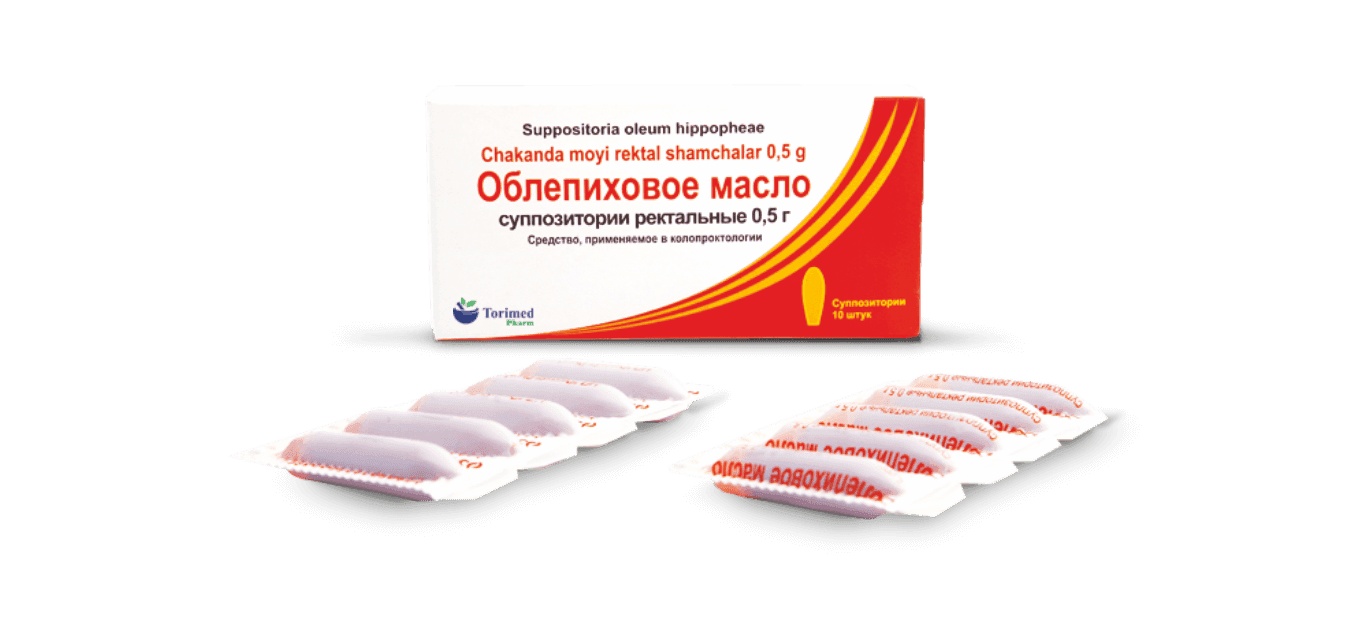 OBLEPIXOVOE MASLO rektal suppozitorialar 0,5g N10