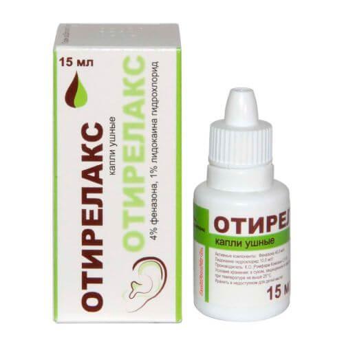 OTIRELAKS quloq uchun tomchilar 15 ml 40 mg/g + 10 mg/g N1