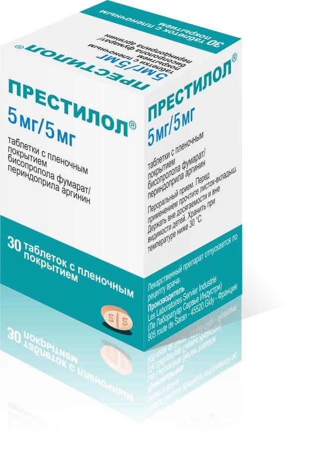 PRESTILOL tabletkalari 5mg/5mg N30