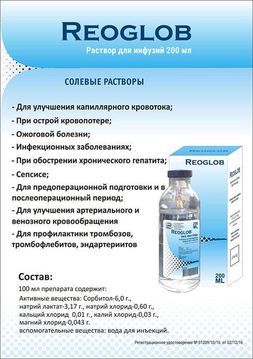 REOGLOB infuziya uchun eritma 200ml