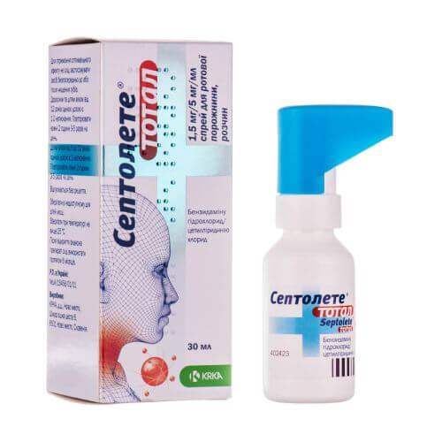 SEPTOLETE TOTAL sprey 30 ml 0,15 mg+0,5 mg 250 doz