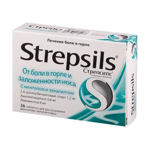 STREPSILS tabletkalari so vkusom klubniki N16