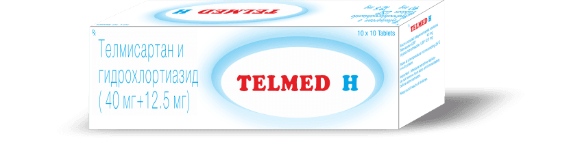 TELMED N tabletkalari 40mg 40 mg+12,5 mg N10