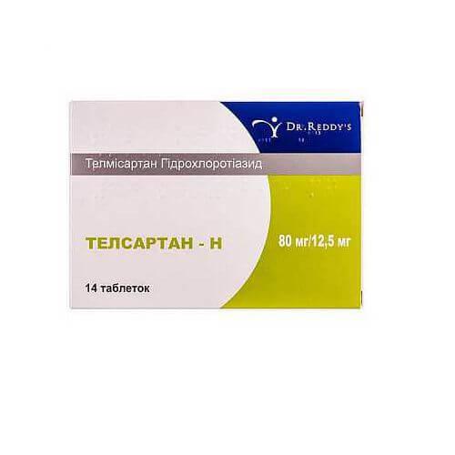 TELSARTAN N tabletkalari 80mg 80 mg+12,5 mg N28