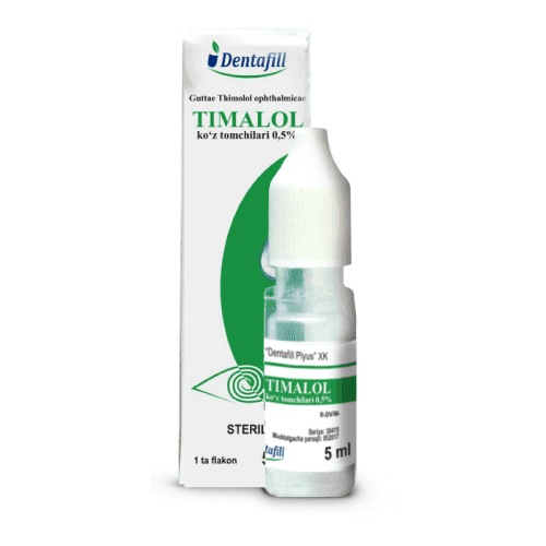 TIMALOL ko'z tomchilari 5ml 0,25%