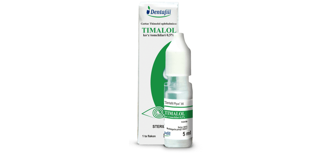 TIMALOL ko'z tomchilari 5ml 0,5%