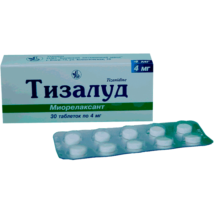 TIZALUD tabletkalari 4mg N30