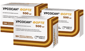 УРСОСАН ФОРТЕ 0,5 таблетки N9