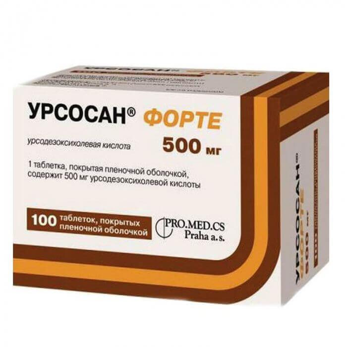 УРСОСАН ФОРТЕ 0,5 таблетки N99