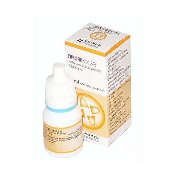 YUNIFLOKS ko'z tomchilari i ushnie 10ml 3mg/ml