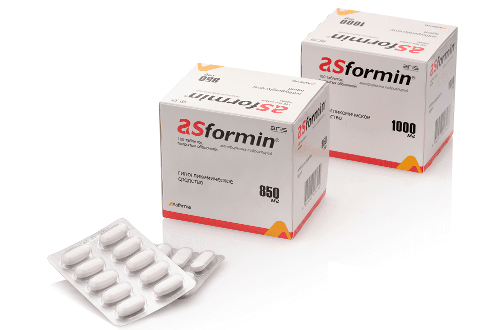 ASFORMIN tabletkalari 850mg N100