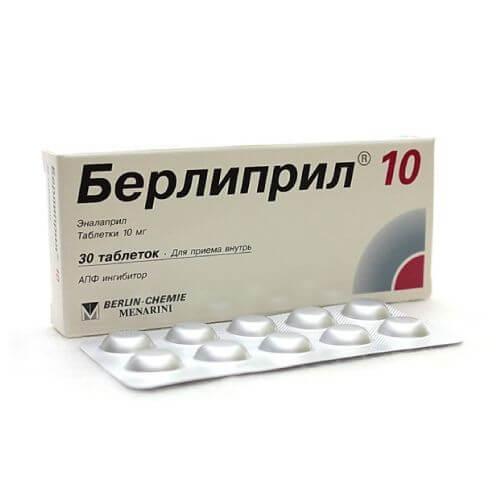 BERLIPRIL 10 tabletkalari 10mg N30