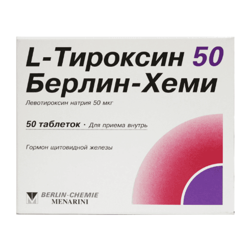 L ТИРОКСИН 50 БЕРЛИН ХЕМИ таблетки 50мкг N50 от Menarini Group