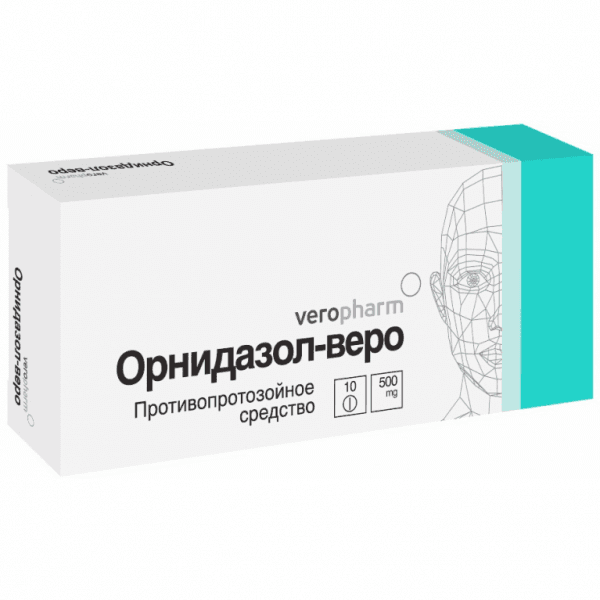 ОРНИДАЗОЛ ВЕРО 0,5 таблетки N9