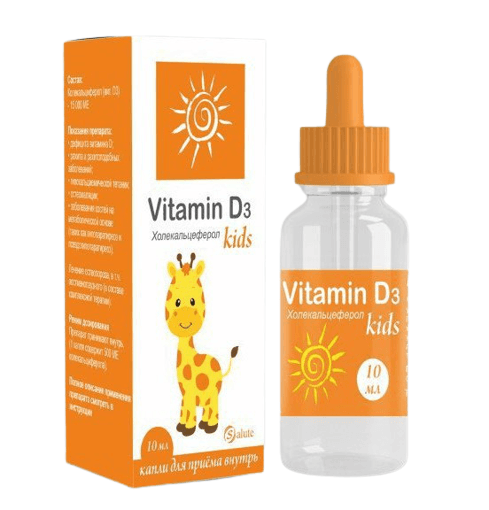 Salyut vitamin D3 tomchilar dlya priema vnutr 15000ME  1ml/30kap