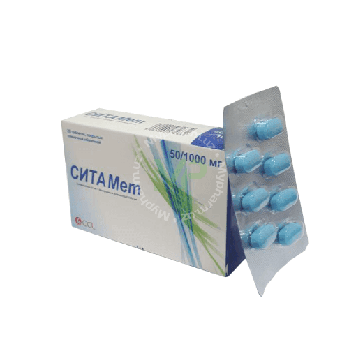 SITA MET tabletkalari 50mg/1000mg N28
